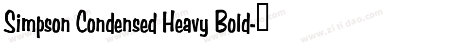 Simpson Condensed Heavy Bold字体转换